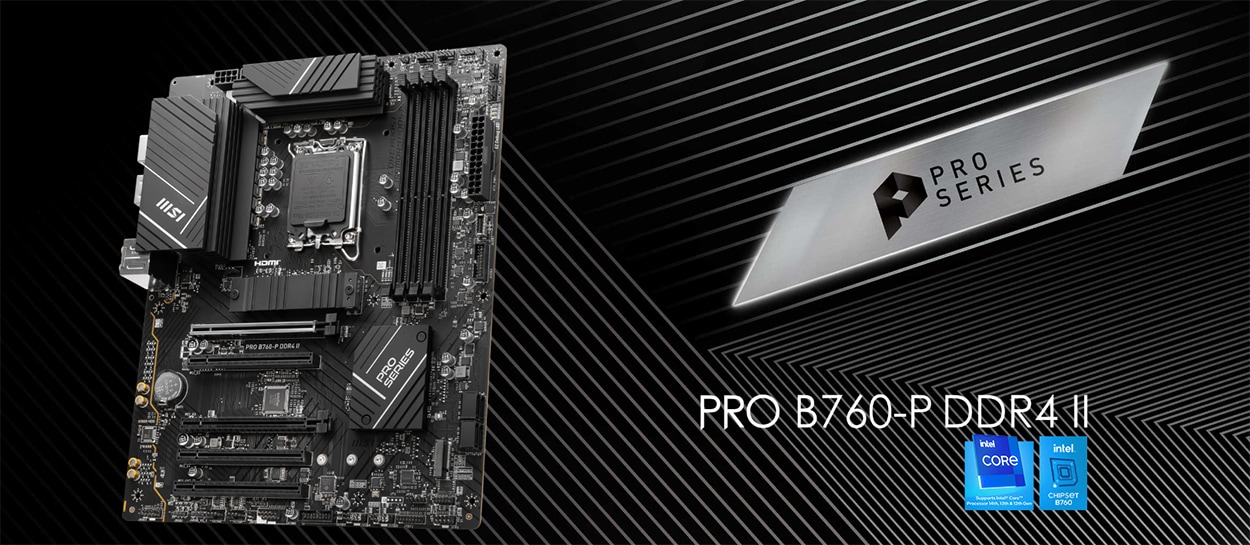 Placa de baza MSI PRO B760-P DDR4 II, Socket 1700, ATX